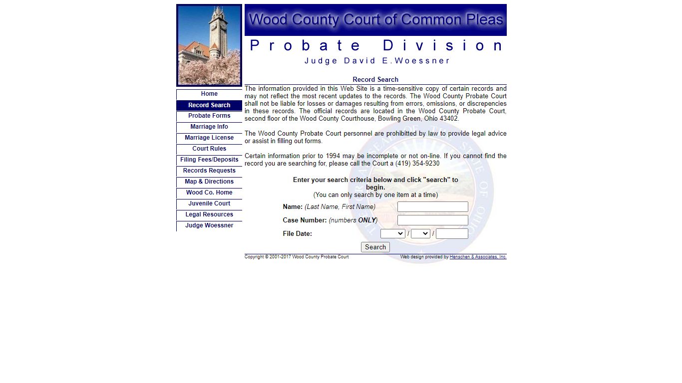 Wood County Government: Court of Common Pleas - Probate Division